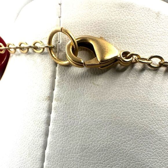 chunky raw coral choker necklace - Picture 7 of 11